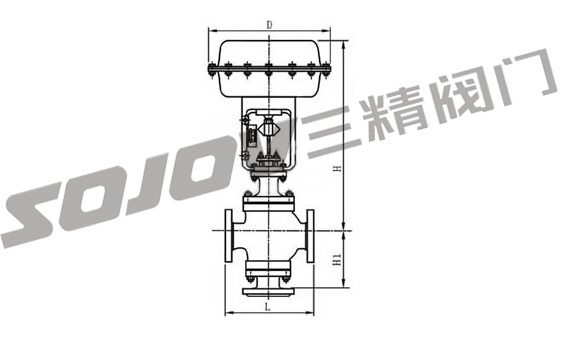 三精氣動三通調節(jié)閥
